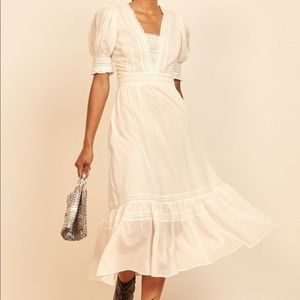 Reformation white lace dress